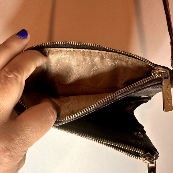 Michael Kors Fulton Crossbody double zip PVC Leather - Picture 8 of 12